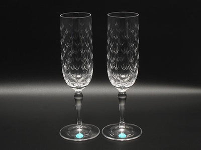 TIFFANY&Co. シャンパングラス 2点セット ペア フローレット ティファニー