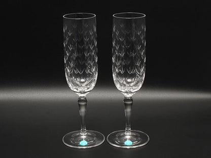 TIFFANY&Co. シャンパングラス 2点セット ペア フローレット ティファニー