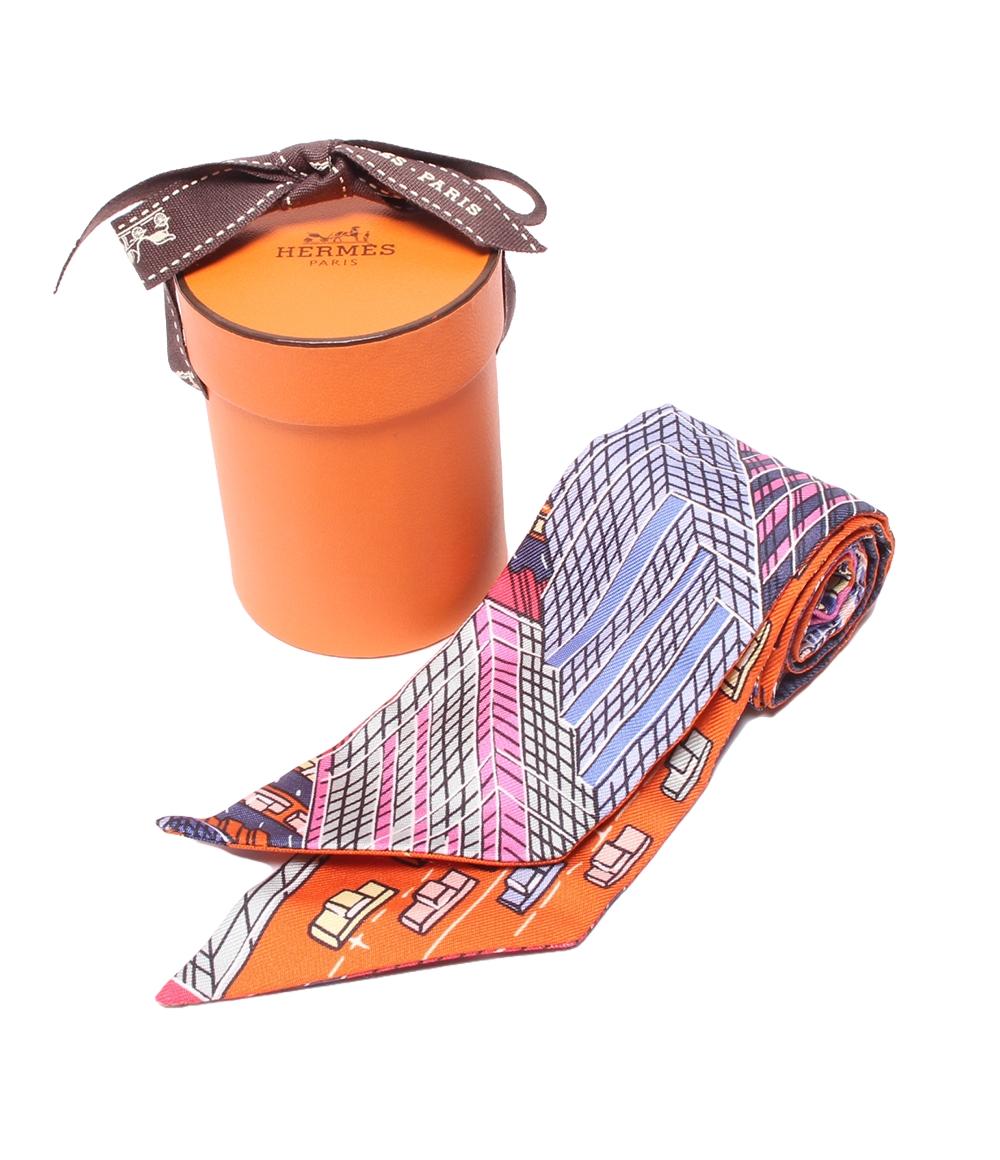美品 エルメス ツイリー スカーフ シルク100% PANTIN CITY レディース HERMES