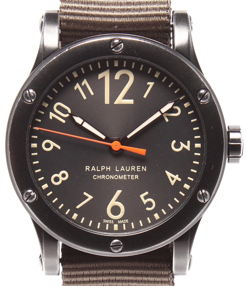 RALPH LAUREN 腕時計 サファリ RL67 クロノメーター 自動巻き ブラック