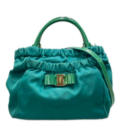 訳あり Salvatore Ferragamo 2WAY ハンドバッグ ショルダーバッグ 斜め掛け ヴァラ レディース サルヴァトーレフェラガモ