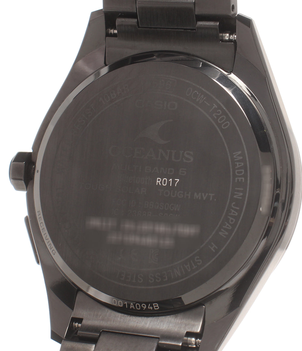 美品 CASIO 腕時計 オシアナス OCEANUS ソーラー ブラック OCW-T200