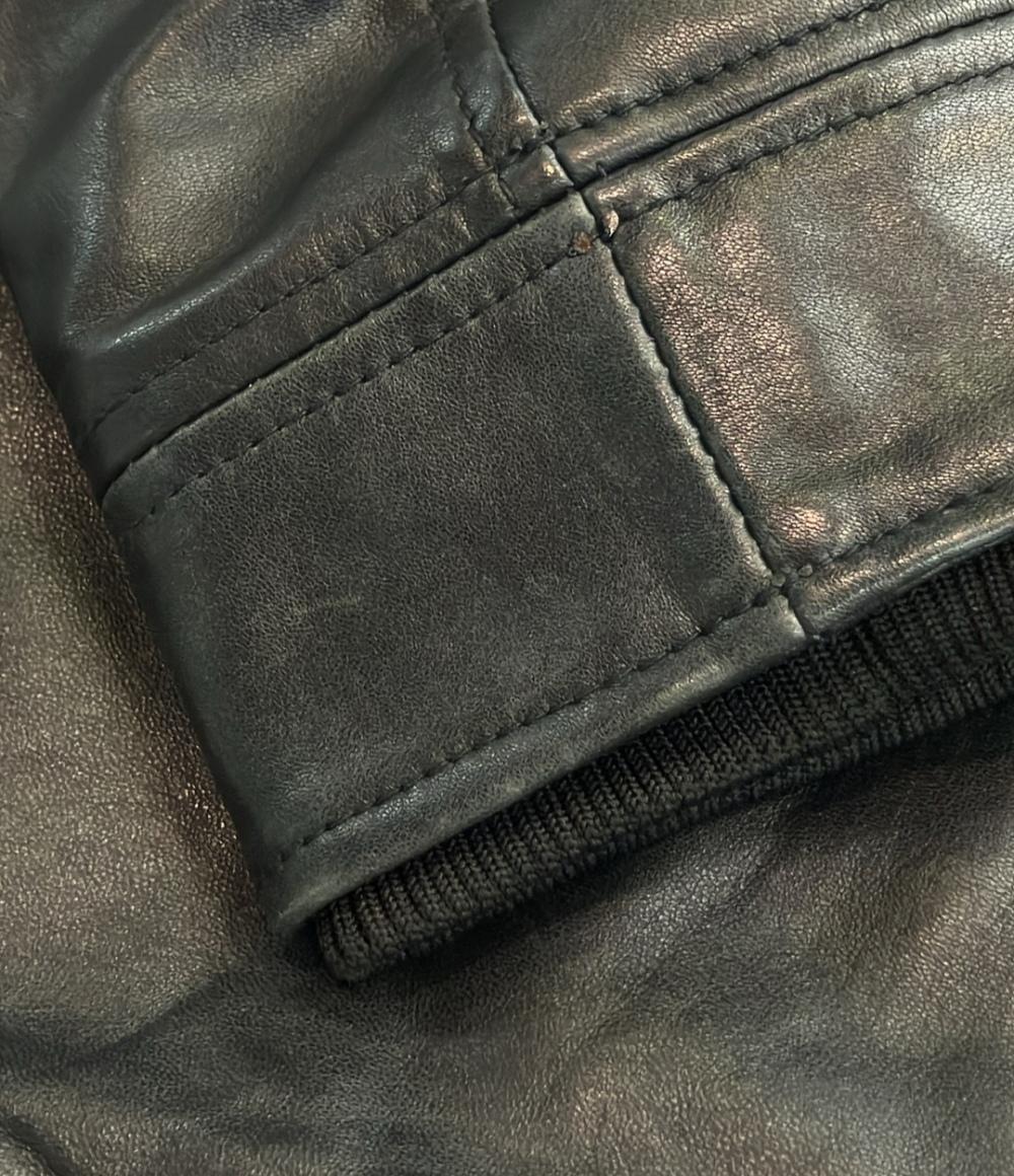 エイケイエム レザージャケット シングルライダース ラムレザー メンズ SIZE XL AKM