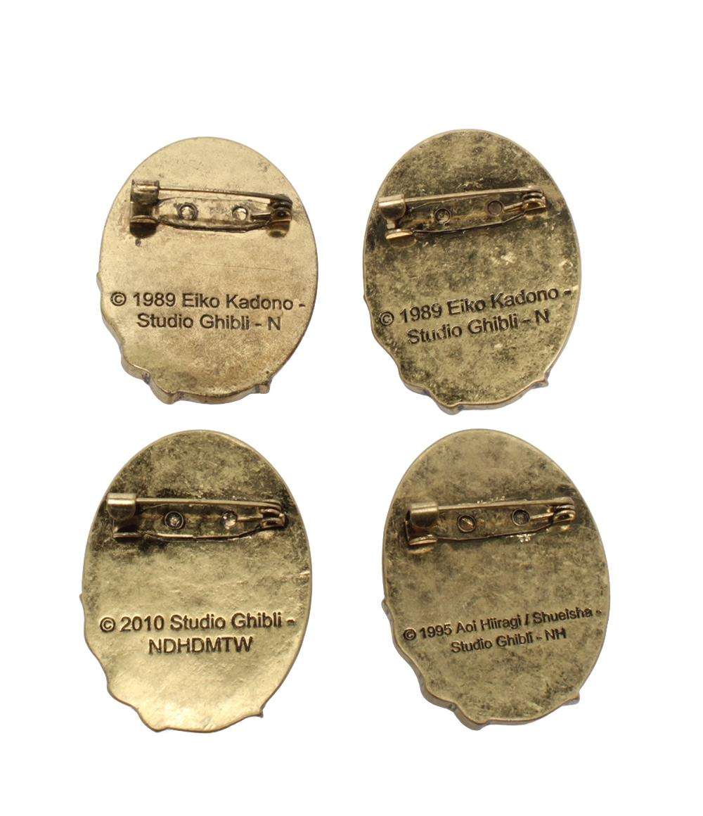 Studio Ghibli ブローチ カメオ 4点セット 魔女の宅急便 キキ 借りぐらしのアリエッティ 耳をすませば エルフ レディース スタジオジブリ
