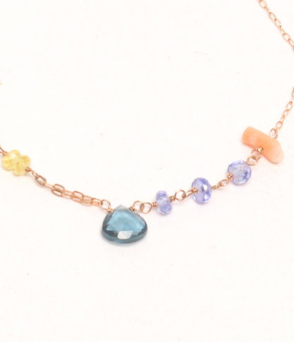 美品 TILLA EARTH ブレスレット K18 ブルートパーズ ロンドンブルー パール レディース ティーラアース
