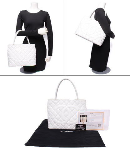 CHANEL トートバッグ ショルダーバッグ 肩掛け 復刻トート ゴールド金具 5番台 キャビアスキン レディース シャネル