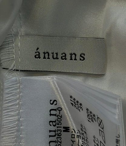 anuans 長袖ワンピース ボートネックイレギュラーヘムドッキングニットワンピース 1523631502 レディース SIZE M アニュアンス
