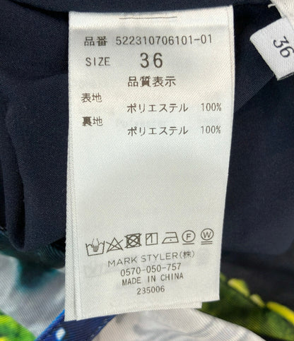UN3D ワイドパンツ リボーン  ペイント マーブル柄 522310706101-01 レディース SIZE 36 (S) アンスリード