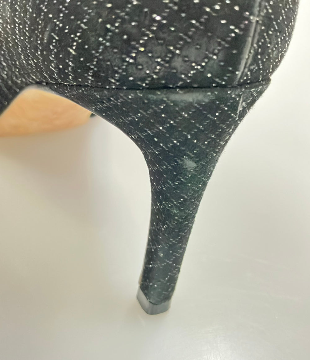 Salvatore Ferragamo パンプス チェック柄 ラメ レディース SIZE 7 D サルヴァトーレフェラガモ