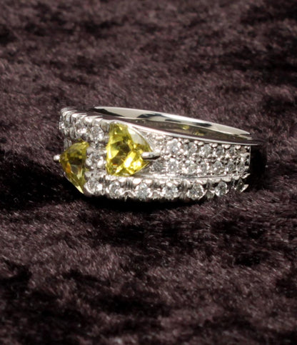 美品 リング 指輪 Pt900 ダイヤ 0.48ct トルマリン 0.88ct レディース SIZE 12号