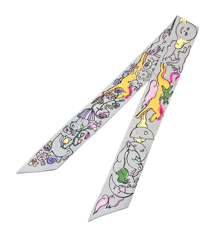 HERMES スカーフ シルク100% MILLE ET UN LAPINS ツイリー レディース エルメス