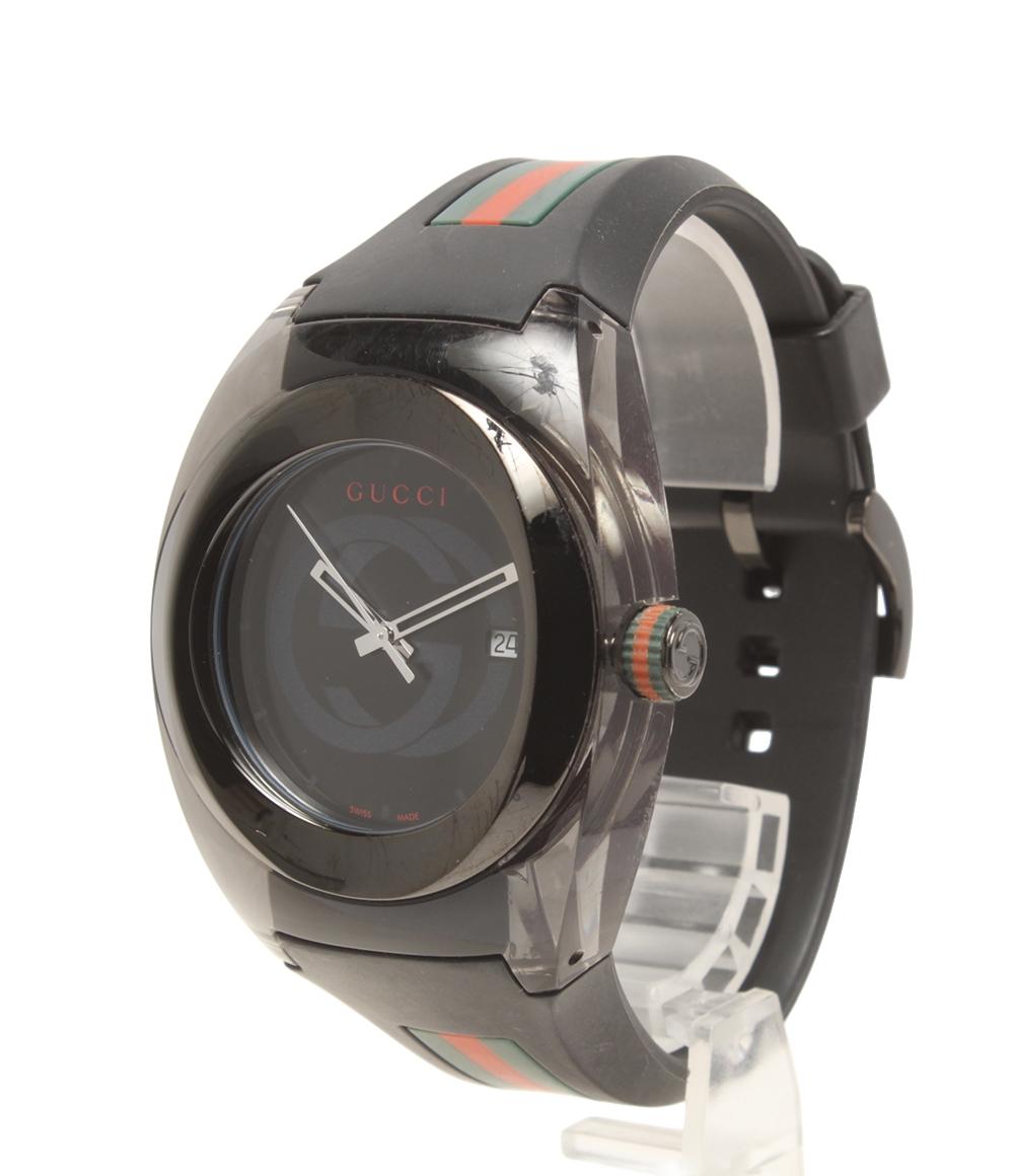 グッチ 腕時計 シンク SYNC クオーツ ブラック YA137101 メンズ GUCCI