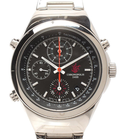 SEIKO 腕時計 クロノ・クロスコラボ クロノポリス2400 クオーツ ブラック 7T52-6000 メンズ セイコー