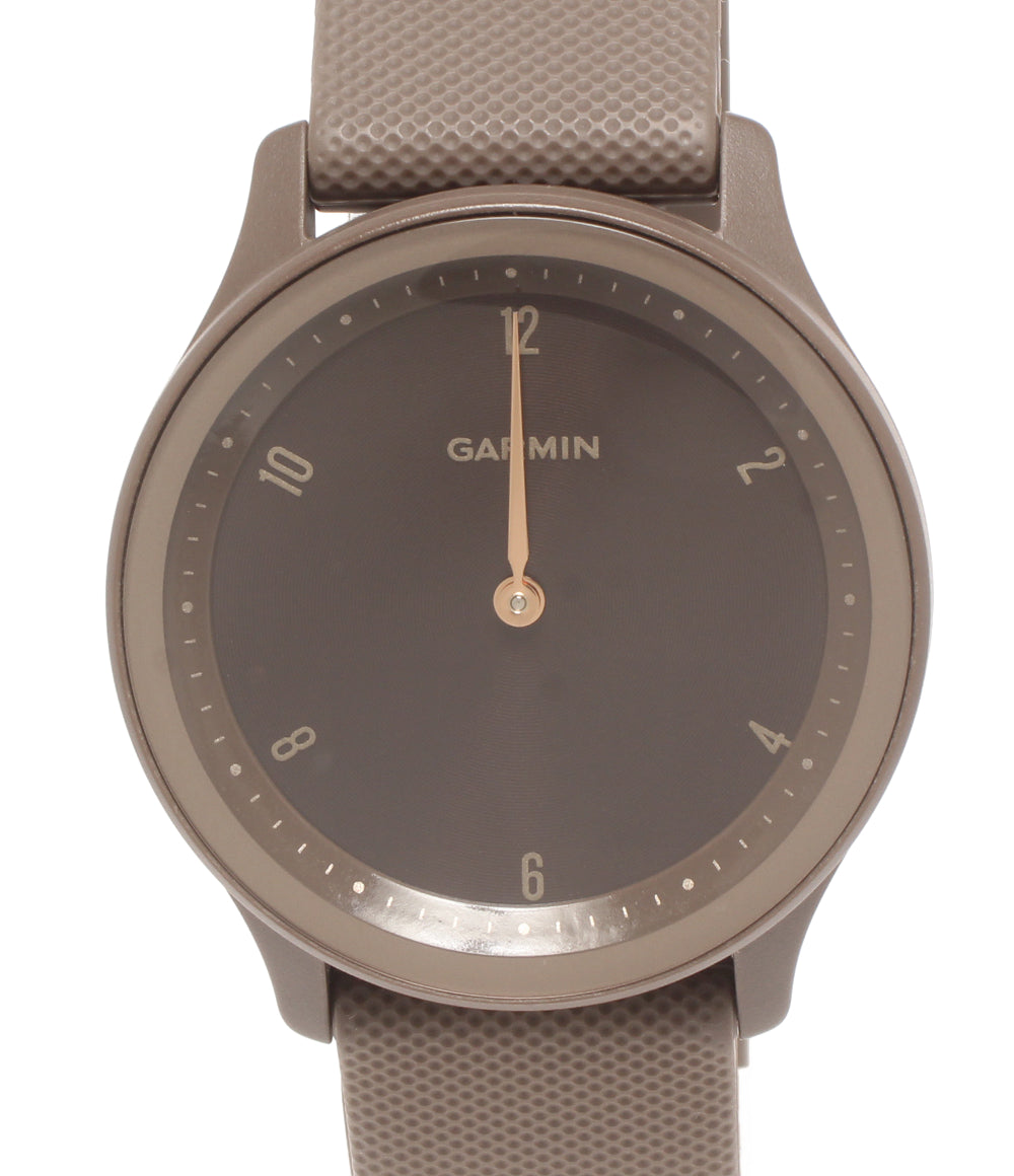 美品 GARMIN スマートウォッチ 腕時計 vivomove Sport バッテリー充電 ブラウン レディース メンズ ガーミン