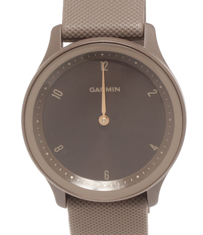 美品 GARMIN スマートウォッチ 腕時計 vivomove Sport バッテリー充電 ブラウン レディース メンズ ガーミン