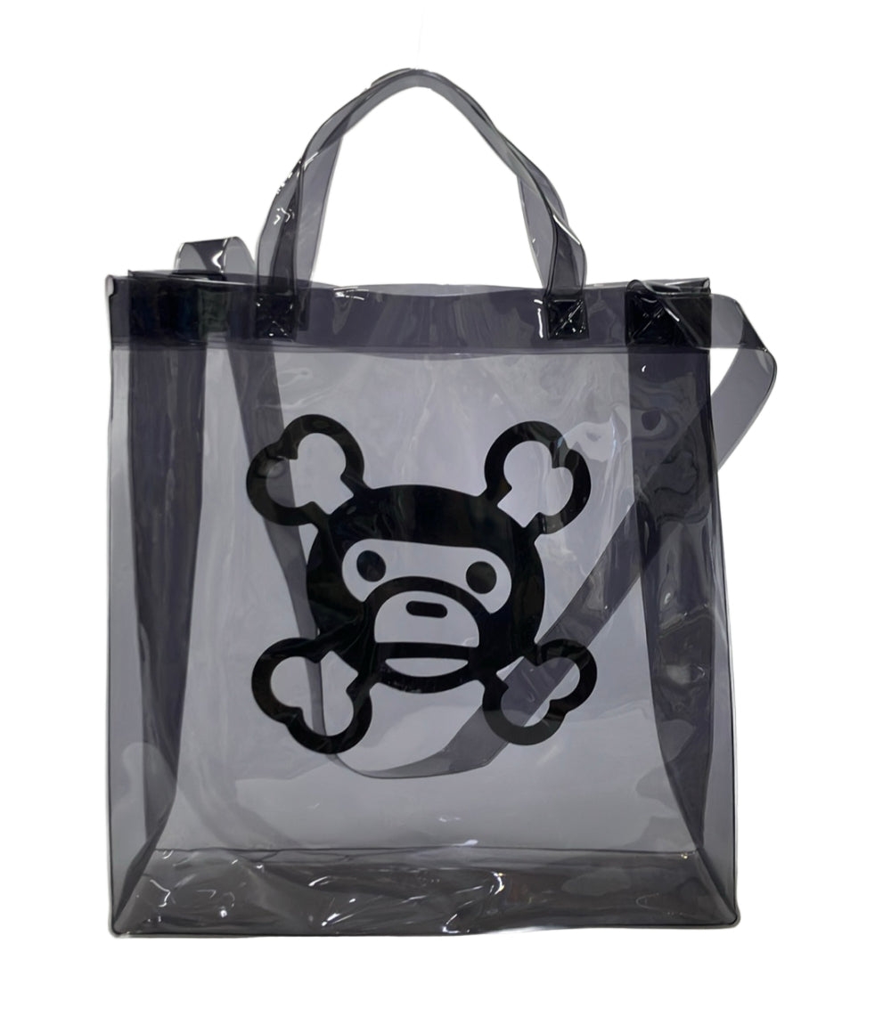 A BATHING APE トートバッグ ショルダーバッグ 2WAY 斜め掛け ビニール メンズ アベイシングエイプ