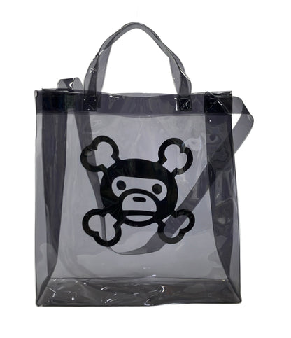 A BATHING APE トートバッグ ショルダーバッグ 2WAY 斜め掛け ビニール メンズ アベイシングエイプ