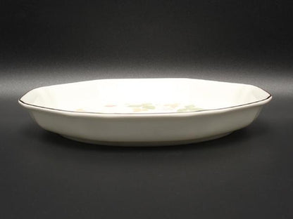 美品 ウエッジウッド オクタゴナルディッシュ 皿 24cm ワイルドストロベリー WEDGWOOD