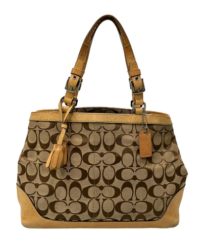 COACH ハンドバッグ トートバッグ キャンバス レザー シグネチャー 6830 レディース コーチ