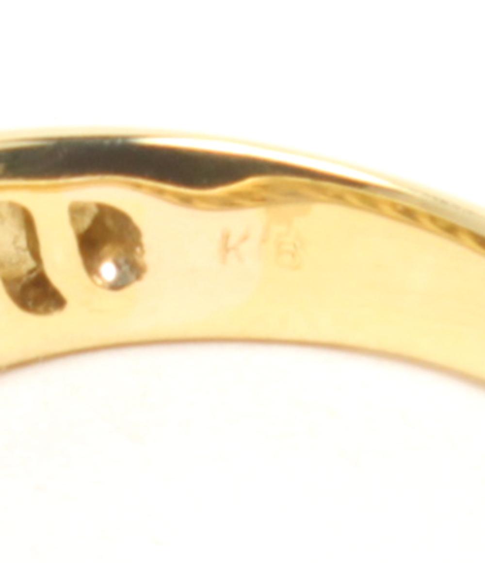 K18リング　14号 ダイヤ0.14ct 美品 リング 指輪 K18 ダイヤ 0.14ct 0.58ct レディース SIZE 12号