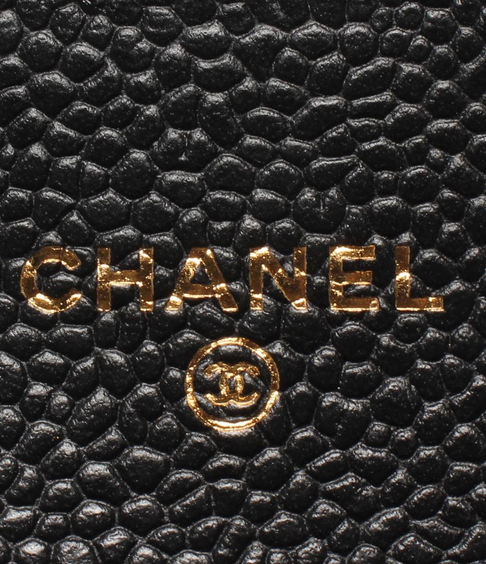 カードケース シャネル マトラッセ CHANEL ゴールド金具 キャビアスキン レディース