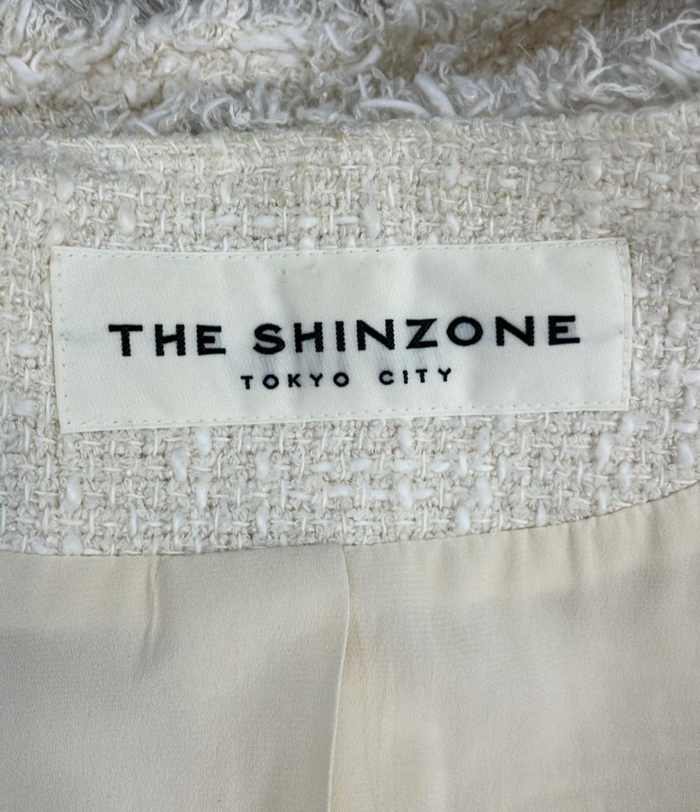 SHINZONE ノーカラージャケット ツイード シルク混 15SMSJK11 レディース SIZE 38 (S) シンゾーン