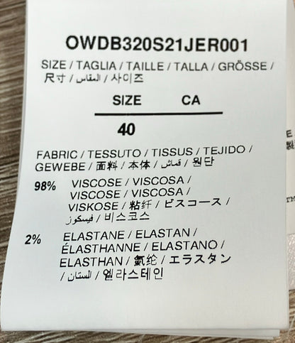 OFF-WHITE 長袖ワンピース マキシドレス Plisse Panel OWDB320S21JER001 レディース SIZE 40 (S) オフホワイト