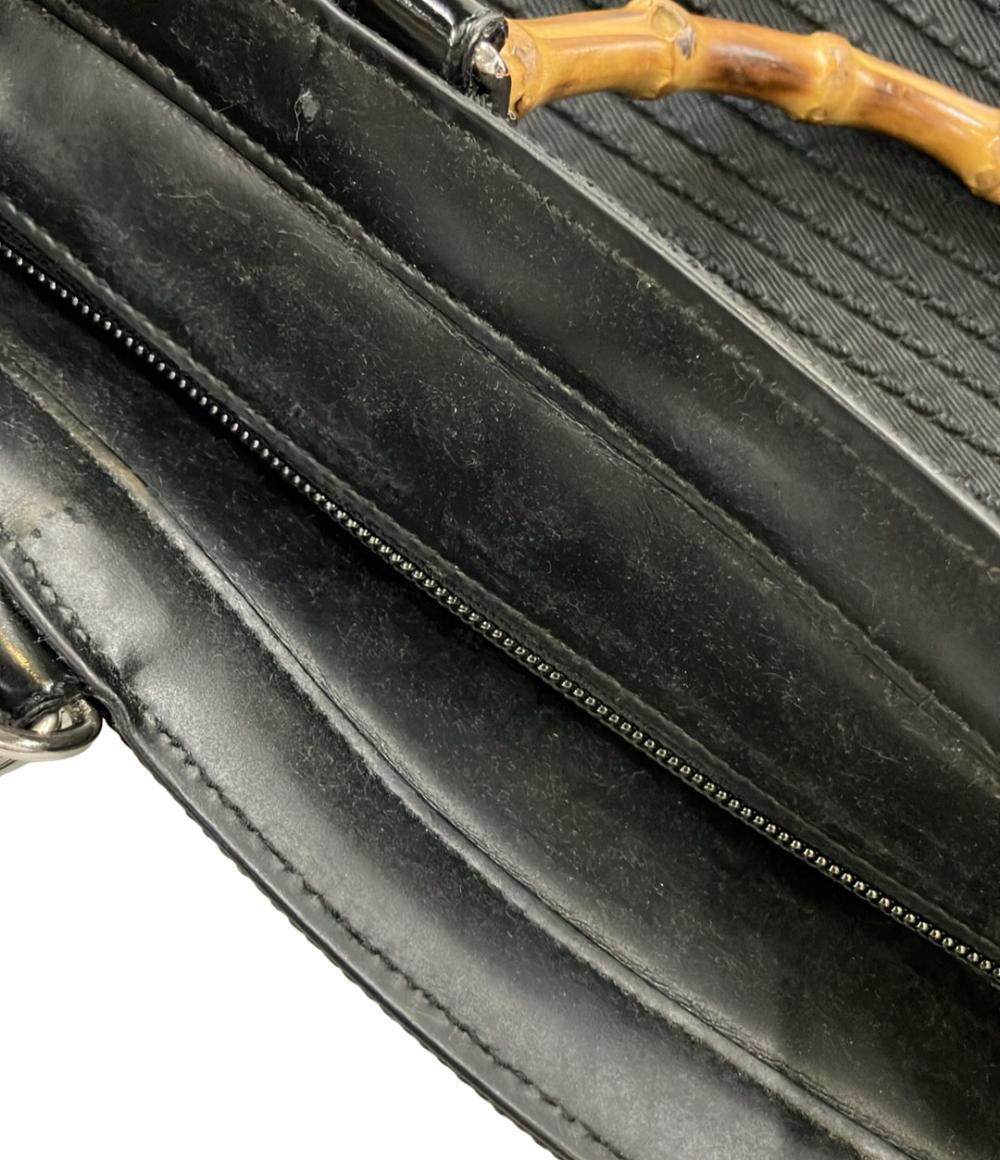 良品 GUCCI グッチ 2WAY ハンド ショルダー バッグ 斜め掛け バンブー レザー ブラック レディース ブランド かばん a10804 GUCCI（グッチ） ほぼ未使用 オールドグッチ ヴィンテージ バンブー