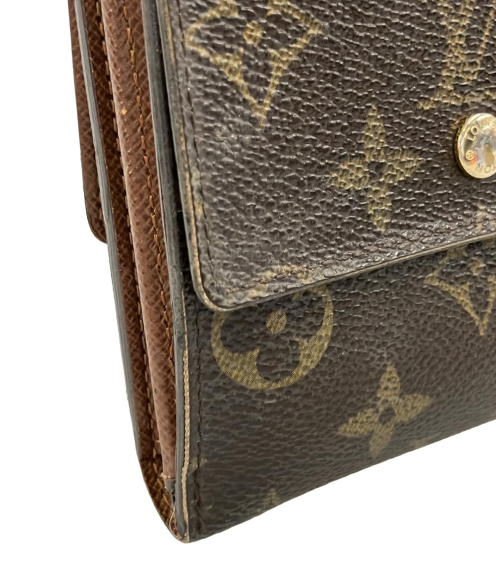 LOUIS VUITTON Wホック二つ折り財布 モノグラム M61654 レディース 