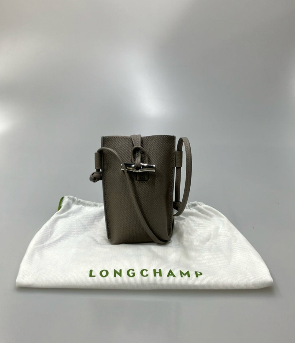 Longchamp ショルダーバッグ スマホショルダー 斜め掛け レザー レディース ロンシャン
