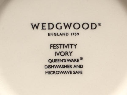 美品 WEDGWOOD マグカップ 2点セット ペア フェスティビティ アイボリー ブルー ウェッジウッド