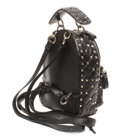 美品 Valentino Garavani リュック ロックスタッズスパイク ミニ バックパック レディース ヴァレンティノ・ガラヴァーニ