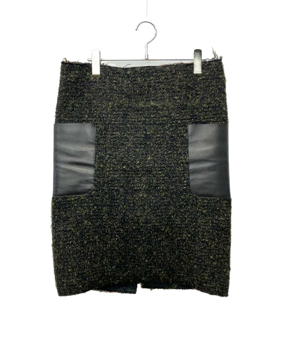 CELINE スカート レザーポケット ツイード 22D543094 レディース SIZE 38 (M) セリーヌ