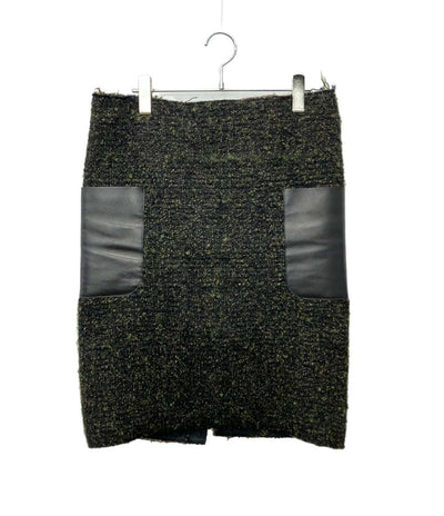 CELINE スカート レザーポケット ツイード 22D543094 レディース SIZE 38 (M) セリーヌ
