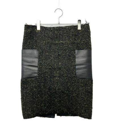 CELINE スカート レザーポケット ツイード 22D543094 レディース SIZE 38 (M) セリーヌ