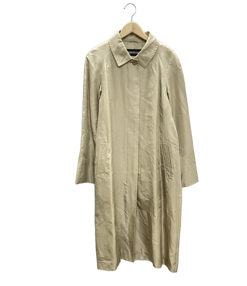 美品 サンヨーコート シルクロングコート アウター ジャケット 薄手 レディース SIZE 9 (M) SANYO COAT