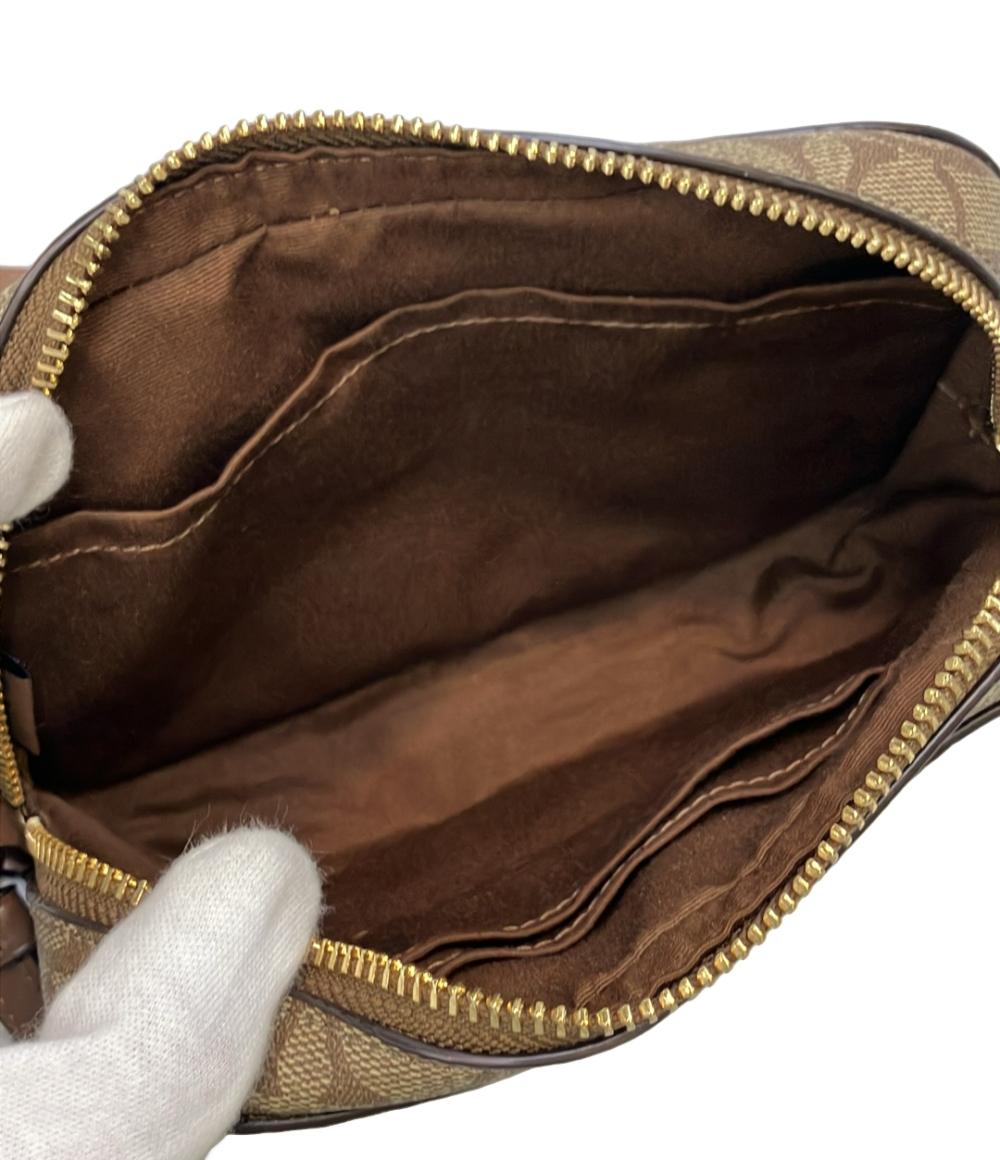 美品 COACH ショルダーバッグ 斜め掛け シグネチャー 91677 レディース コーチ