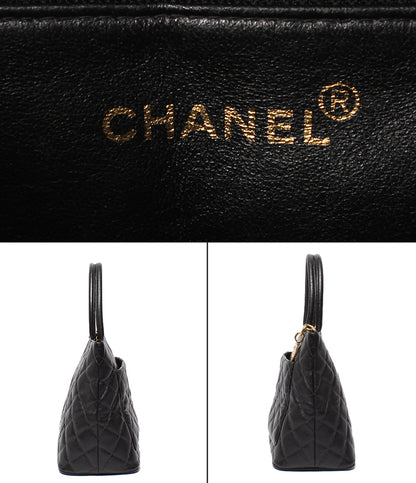 CHANEL トートバッグ ハンドバッグ ゴールド金具 マトラッセ 5番台 キャビアスキン レディース シャネル