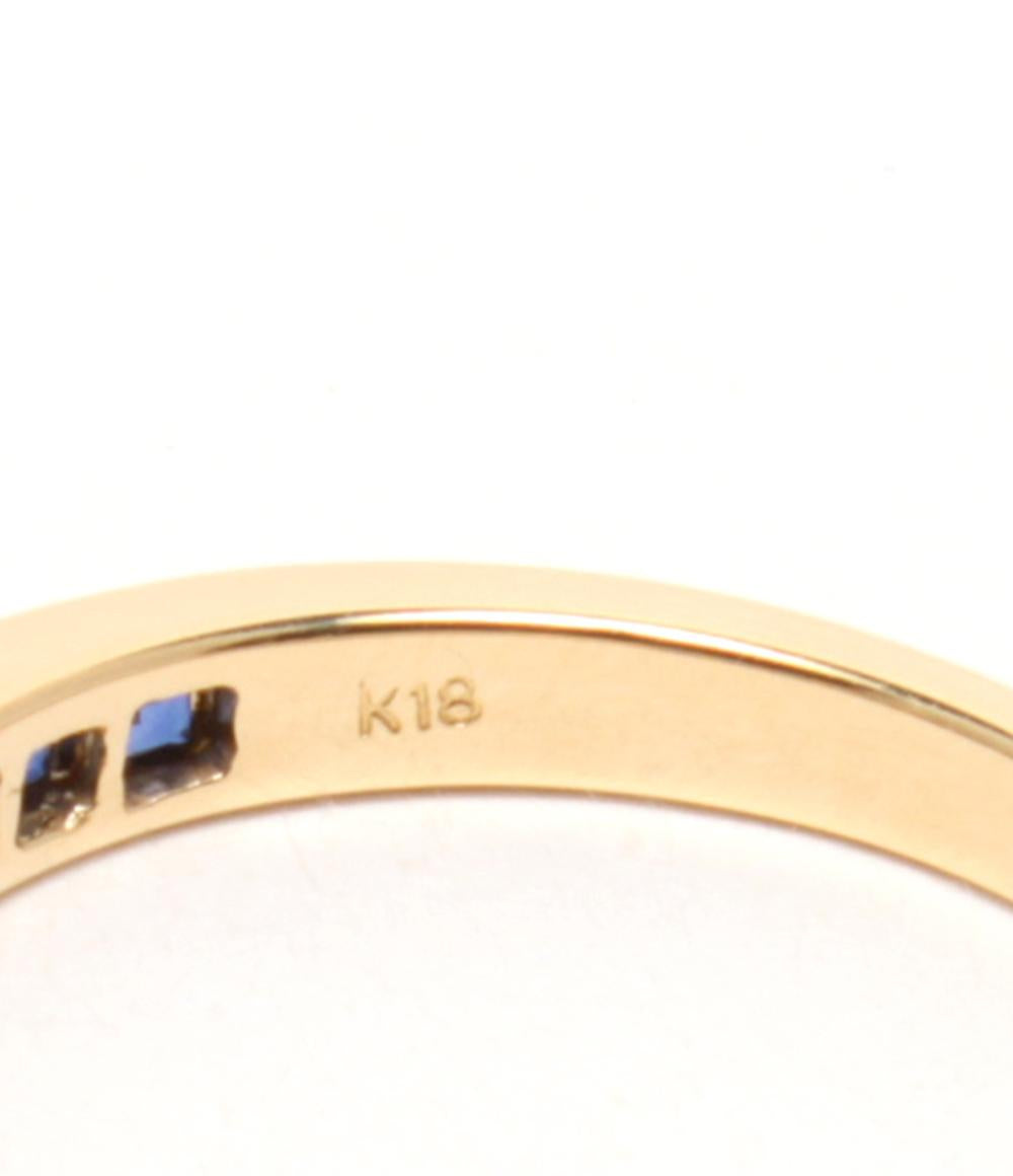 美品 リング 指輪 K18 サファイア 0.42ct ダイヤ 0.11ct レディース SIZE 12号