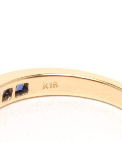 美品 リング 指輪 K18 サファイア 0.42ct ダイヤ 0.11ct レディース SIZE 12号