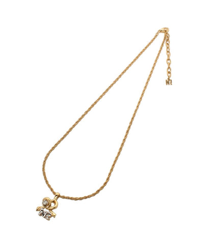 美品 NINA RICCI ネックレス ロゴ リボンモチーフ レディース ニナリッチ