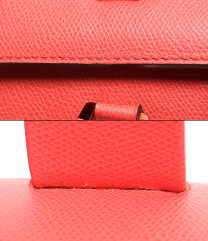 モラビト レザー ハンドバッグ ゴールド金具 サーモンピンク系 オルセー レディース MORABITO