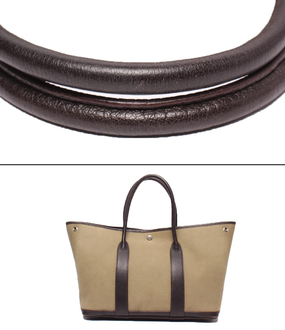 HERMES トートバッグ □F刻印 シルバー金具 ガーデンパーティPM