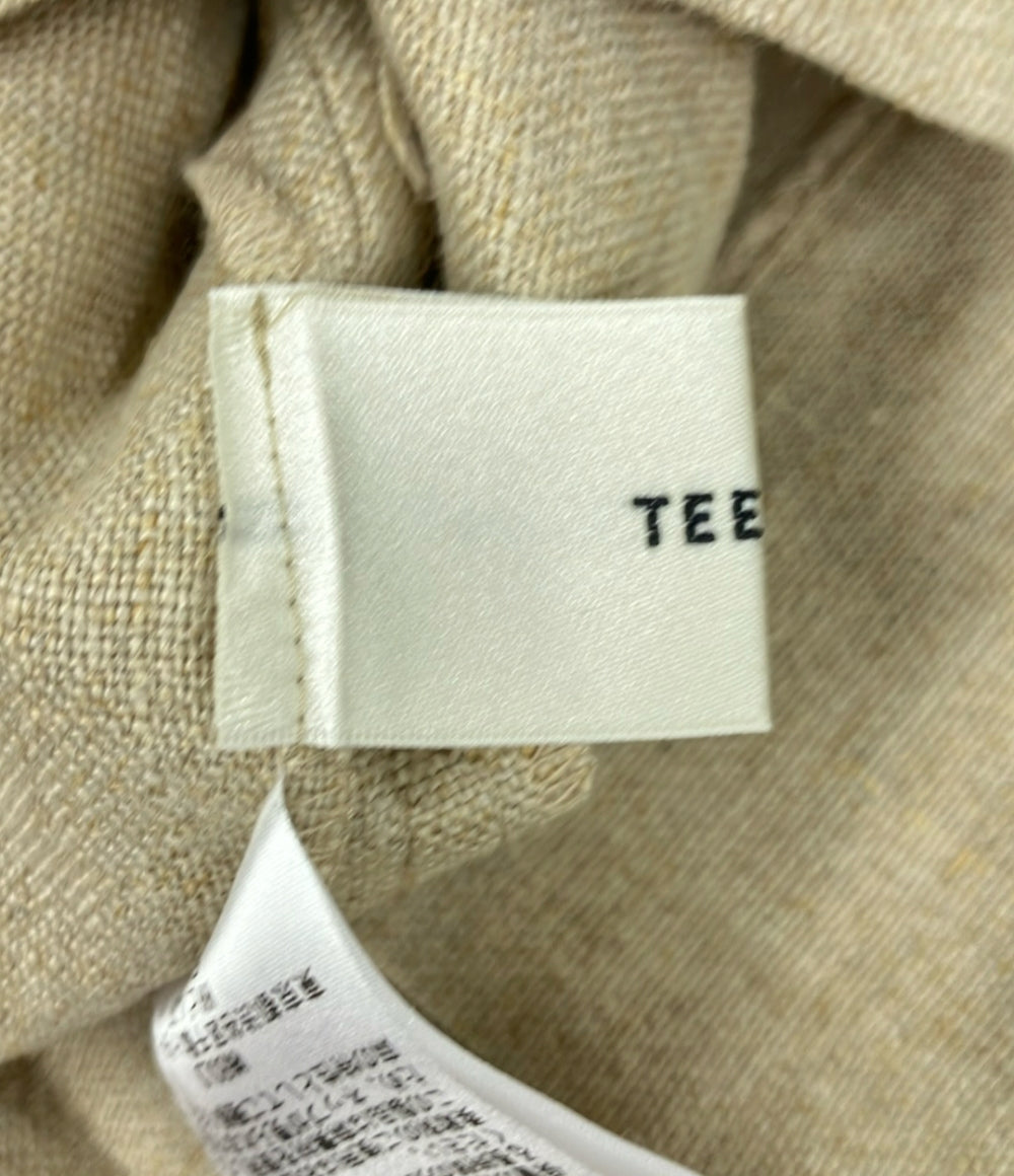美品 ティーチ リネンバックスリットノースリーブロングワンピース レディース SIZE 36 (XS) TEECHI