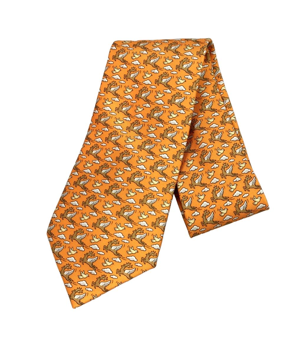 美品 エルメス ネクタイ シルク100% メンズ HERMES