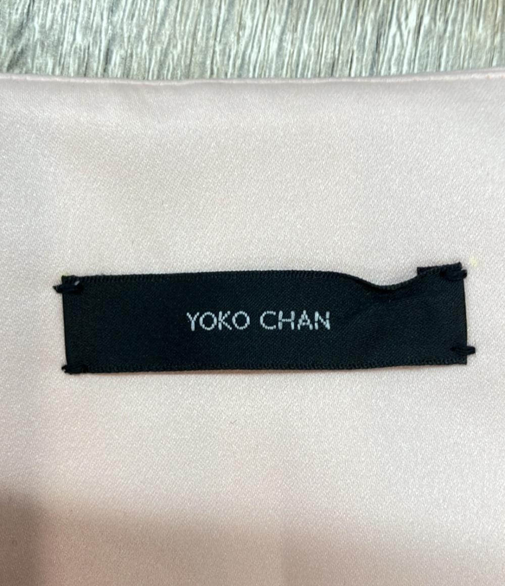 YOKO CHAN ノーカラーコート フロントネックホック ベルト付き Aライン オーバーサイズ YCC-521-150 レディース SIZE 38 (M) ヨーコチャン