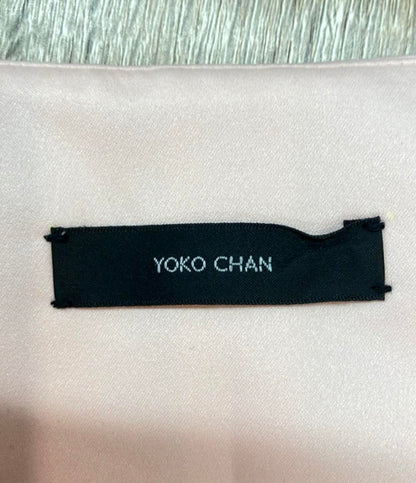 YOKO CHAN ノーカラーコート フロントネックホック ベルト付き Aライン オーバーサイズ YCC-521-150 レディース SIZE 38 (M) ヨーコチャン