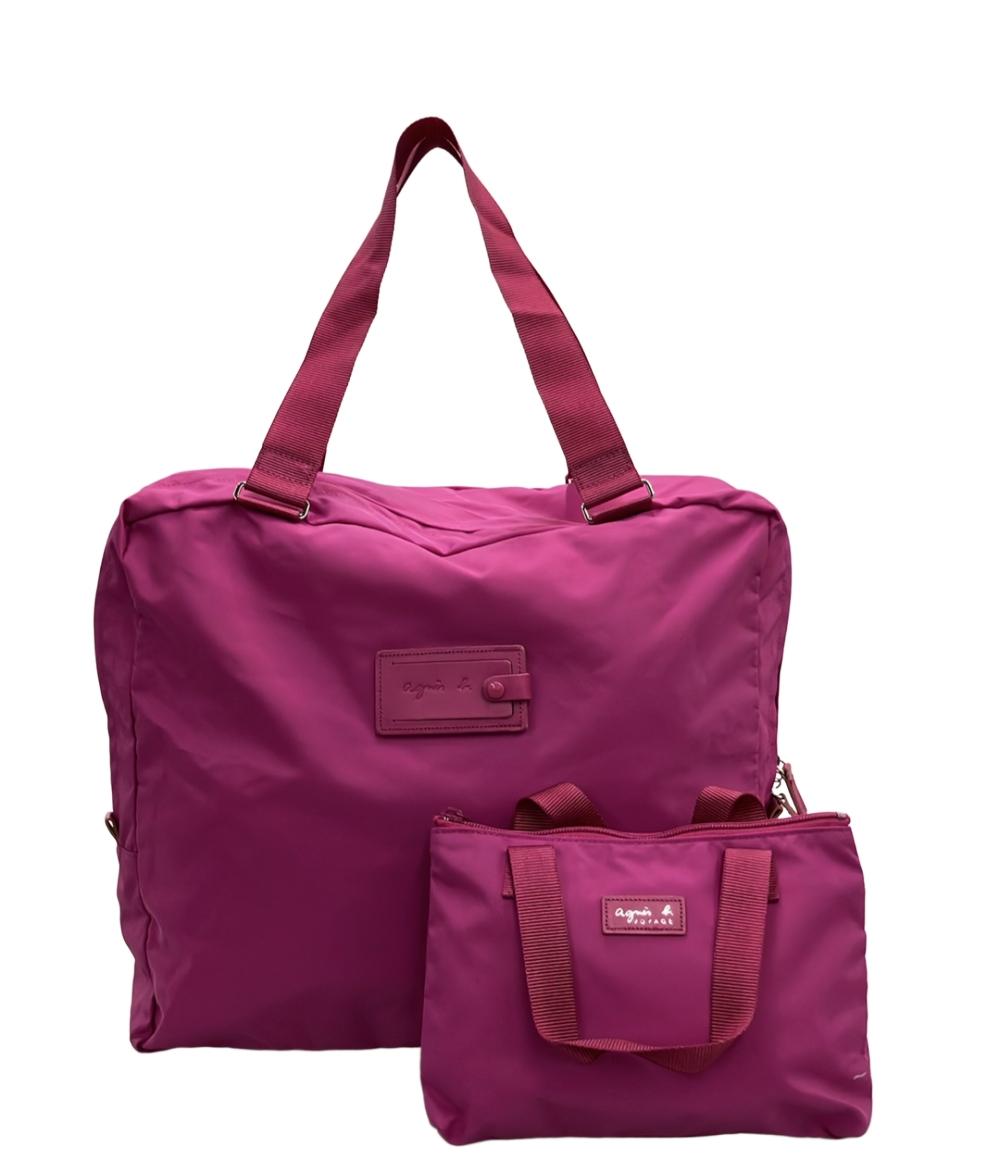 美品 agnes b. ボストンバッグ ナイロン レディース アニエスベー