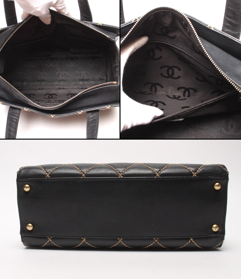 CHANEL ハンドバッグ 9番台 ゴールド金具 ワイルドステッチ レディース シャネル
