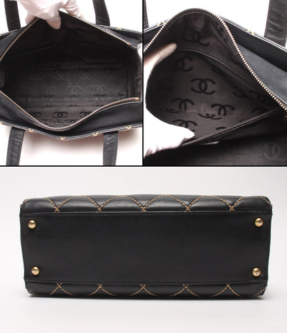CHANEL ハンドバッグ 9番台 ゴールド金具 ワイルドステッチ レディース シャネル